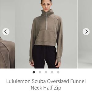 Lululemon scuba oversized funnel neck 1/2 zip